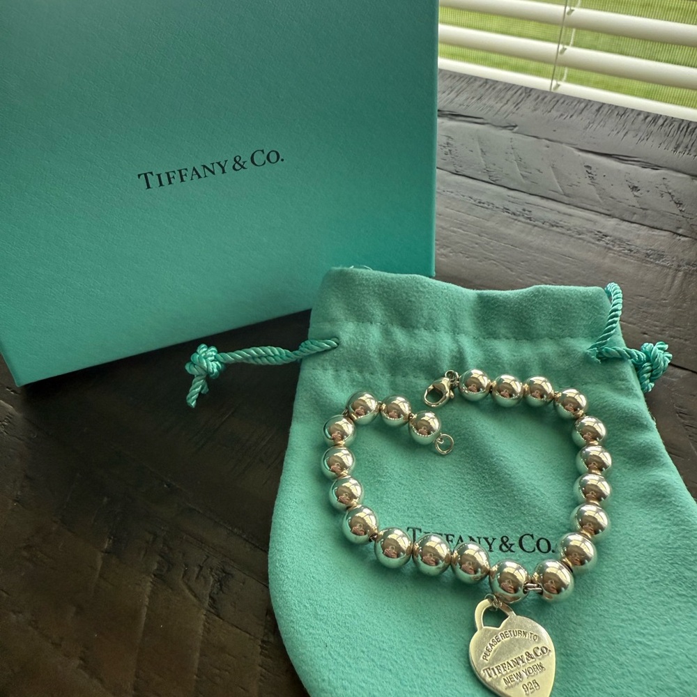 Tiffany & Co. Silver Heart Charm Bracelet